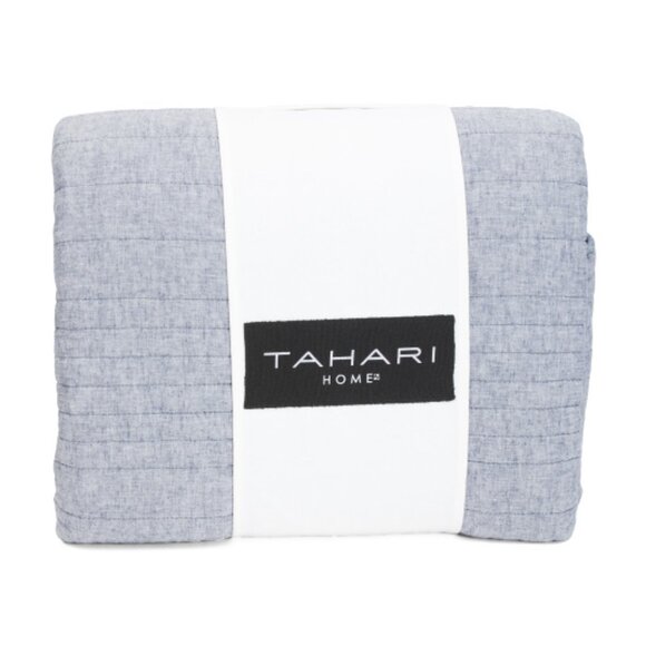 TAHARI HOME Linen And Cotton Quilt